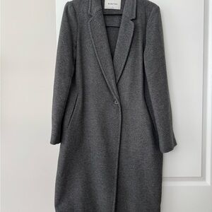 Aritzia Babaton The Stedman Coat -Virgin Wool in charcoal